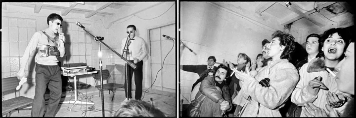 Johnson Righeira tropicale incontro anni 60. 30 gennaio 1981. Vidicon, via Correggio 18, Milano. © Cesare Gualdoni